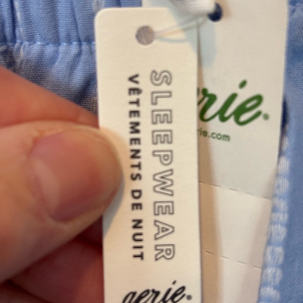 NWT aerie Light Blue & White Striped Pajama Pants - Picture 5 of 5